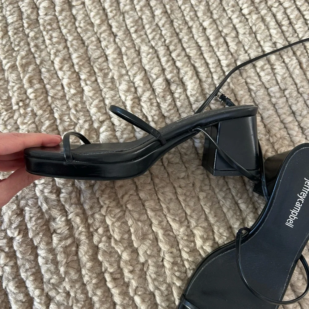 JEFFREY CAMPBELL Orchid Ankle Strap Sandal In Black Size 7 - Picture 3 of 9